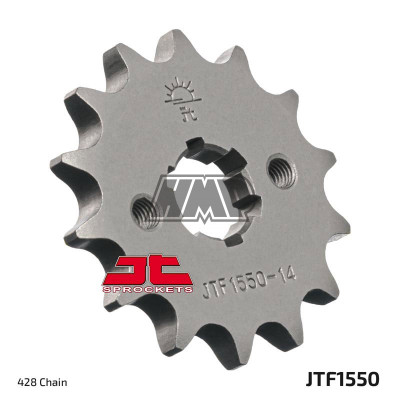 Pinhão YAMAHA DT 50 LCDE / DT 80 / TZR 50 / MT 125 / WR 125 / YZF-R 125 / BETA 125 RR / 125 SM / HUSQVARNA 125 SMS / 125 TE / RIEJU 125 MARATHON / 428 - z15 - JT